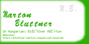 marton bluttner business card